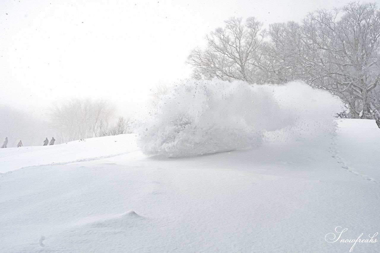 層雲峡黒岳ロープウェイスキー場　積雪170cm、雪質はパウダースノー。やはり、黒岳は別格のコンディション！